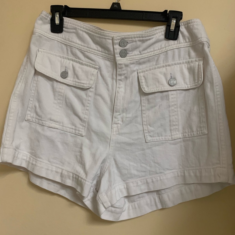 gap denim white shorts